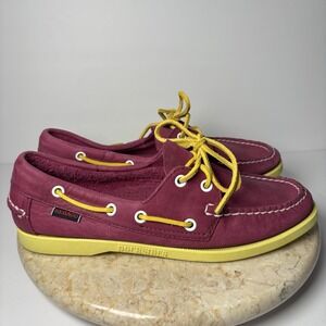 Sebago Pink and Yellow Flats